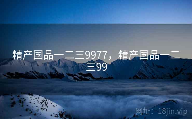 精产国品一二三9977，精产国品一二三99