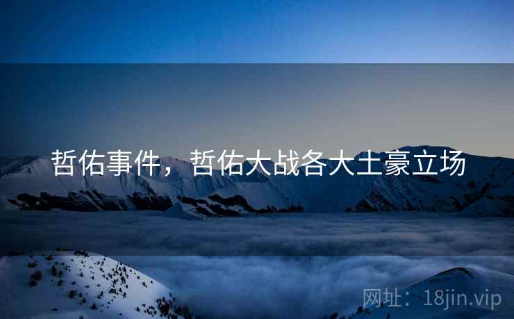 哲佑事件,哲佑大战各大土豪立场 哲佑事件,哲佑大战各大土豪立场